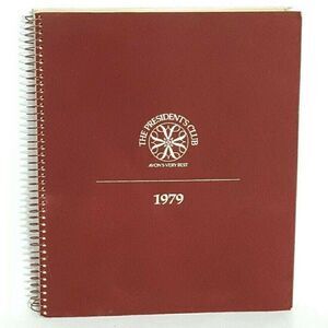 Vintage Avon President's Club Appointment Calendar 1979 Rust Velvet Spiral Bound